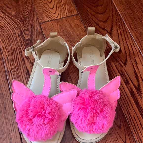 Old Navy | Shoes | Old Navy Pink Flamingo Pom Pom Sandals | Poshmark
